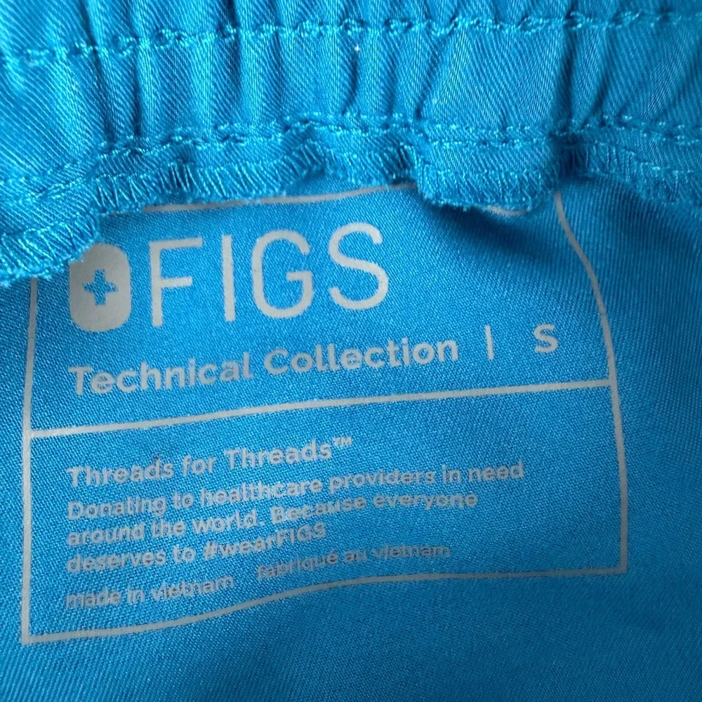 FIGS Scrub Pants Unisex S Blue Jogger Drawstring Technical‎ Collection Medical